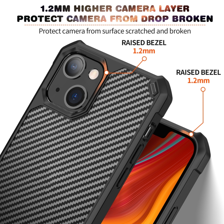 For iPhone 13 mini Carbon Fiber Acrylic Shockproof Protective Case (Black) For iPhone 13 mini Carbon Fiber Acrylic Shockproof Protective Case (Black)