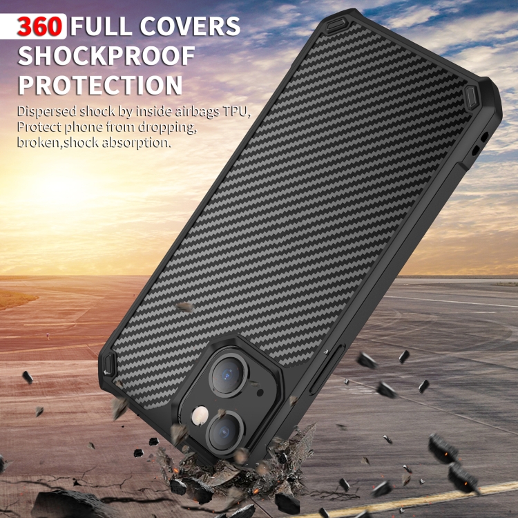 For iPhone 13 mini Carbon Fiber Acrylic Shockproof Protective Case (Black) For iPhone 13 mini Carbon Fiber Acrylic Shockproof Protective Case (Black)