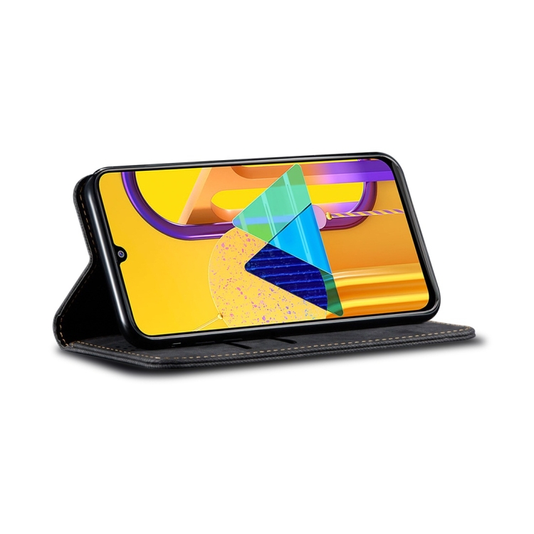 For Galaxy M30s Denim Texture Casual Style Horizontal Flip Leather Case with Holder & Card Slots & Wallet(Black) For Galaxy M30s Denim Texture Casual Style Horizontal Flip Leather Case with Holder & Card Slots & Wallet(Black)