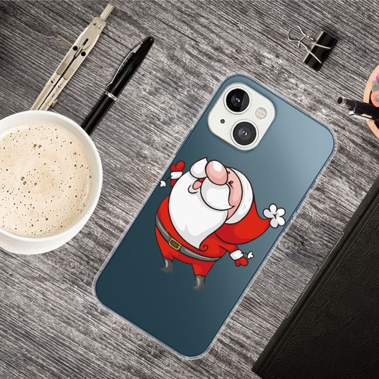 For iPhone 13 mini Christmas Series Transparent TPU Protective Case (Look to The Sky Old Man) For iPhone 13 mini Christmas Series Transparent TPU Protective Case (Look to The Sky Old Man)