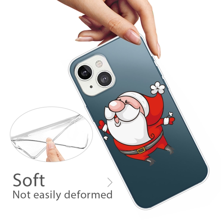 For iPhone 13 mini Christmas Series Transparent TPU Protective Case (Look to The Sky Old Man) For iPhone 13 mini Christmas Series Transparent TPU Protective Case (Look to The Sky Old Man)