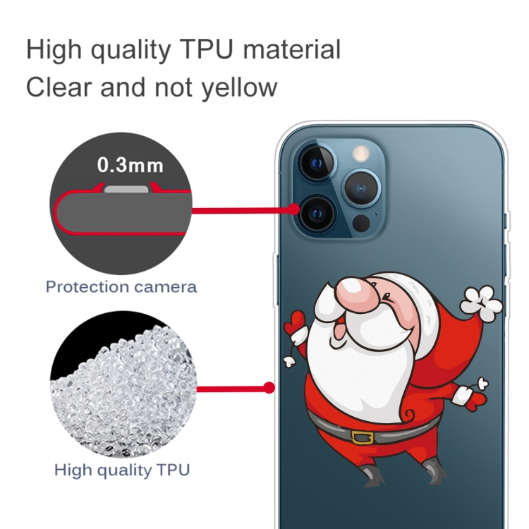 For iPhone 13 mini Christmas Series Transparent TPU Protective Case (Look to The Sky Old Man) For iPhone 13 mini Christmas Series Transparent TPU Protective Case (Look to The Sky Old Man)