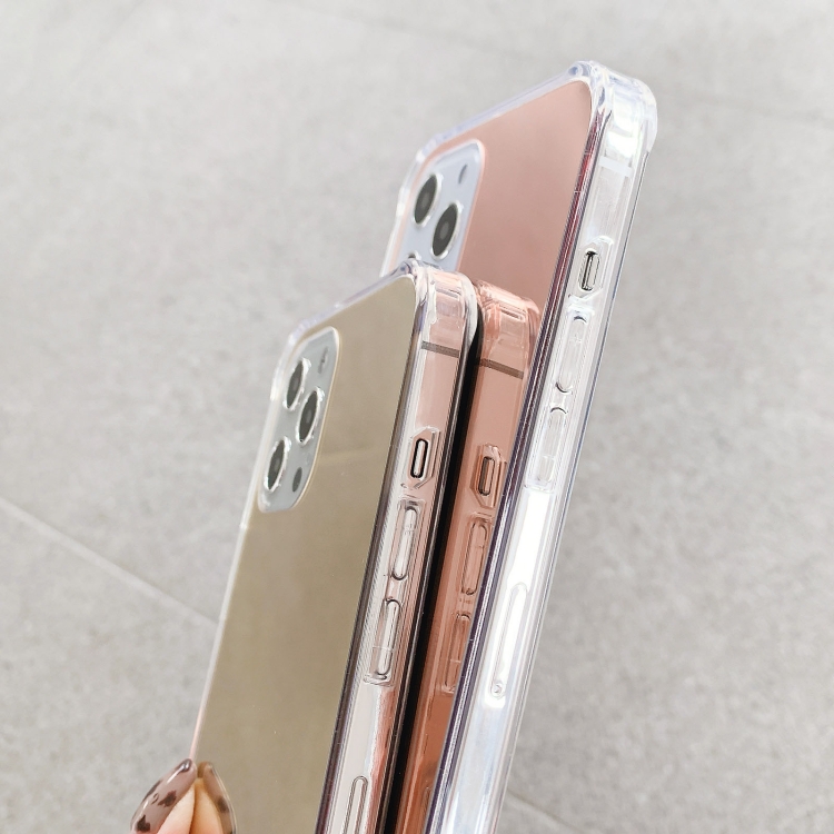For iPhone 13 mini TPU + Acrylic Four Drop Luxury Plating Mirror Phone Case Cover (Rose Gold) For iPhone 13 mini TPU + Acrylic Four Drop Luxury Plating Mirror Phone Case Cover (Rose Gold)