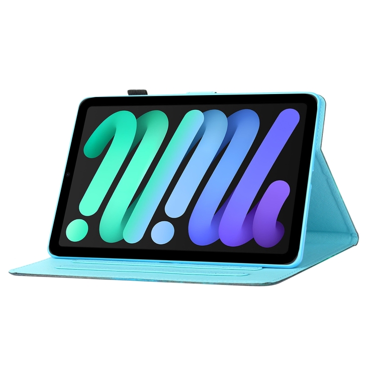 For iPad mini 2024 / mini 6 Coloured Drawing Horizontal Flip Leather Tablet Case with Holder & Card Slot & Sleep / Wake-up Function(Gilded Marble)