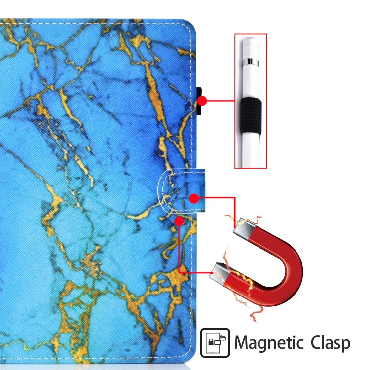 For iPad mini 2024 / mini 6 Coloured Drawing Horizontal Flip Leather Tablet Case with Holder & Card Slot & Sleep / Wake-up Function(Gilded Marble)