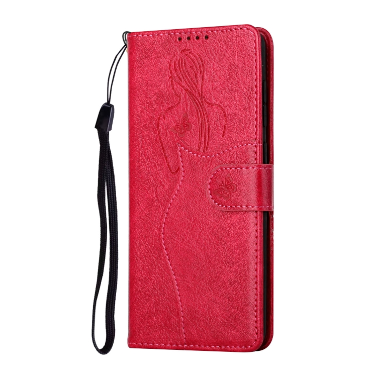For iPhone 11 Pro Beauty Girl Embossing Pattern Horizontal Flip Leather Case with Holder & Card Slot & Wallet & Photo Frame (Red) For iPhone 11 Pro Beauty Girl Embossing Pattern Horizontal Flip Leather Case with Holder & Card Slot & Wallet & Photo Frame (Red)