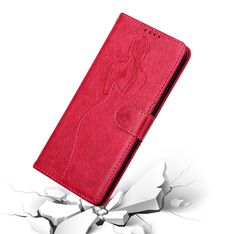 For iPhone 11 Pro Beauty Girl Embossing Pattern Horizontal Flip Leather Case with Holder & Card Slot & Wallet & Photo Frame (Red) For iPhone 11 Pro Beauty Girl Embossing Pattern Horizontal Flip Leather Case with Holder & Card Slot & Wallet & Photo Frame (Red)