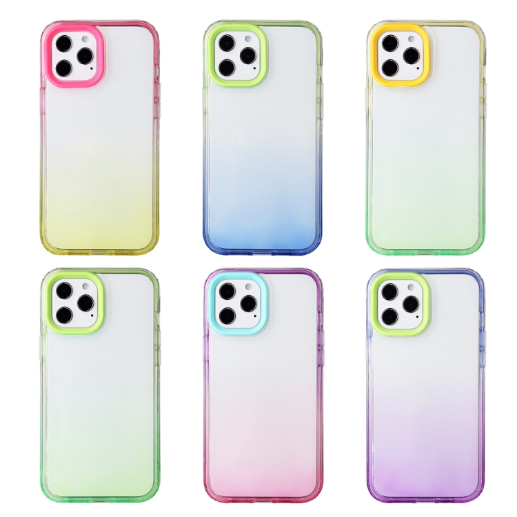 For iPhone 13 mini Candy Gradient Flat Surface TPU + PC Shockproof Case (Purple Blue) For iPhone 13 mini Candy Gradient Flat Surface TPU + PC Shockproof Case (Purple Blue)