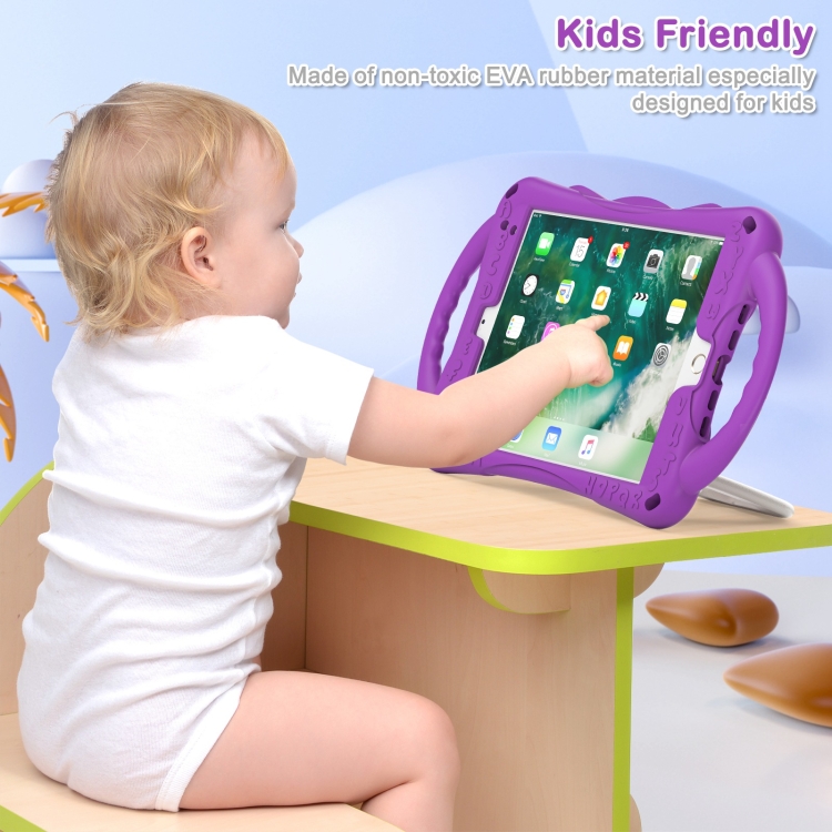 Cute Cat King Kids Shockproof Silicone Tablet Case with Holder & Shoulder Strap & Handle For iPad mini 2019 / 4 / 3 / 2 / 1(Purple) Cute Cat King Kids Shockproof Silicone Tablet Case with Holder & Shoulder Strap & Handle For iPad mini 2019 / 4 / 3 / 2 / 1(Purple)