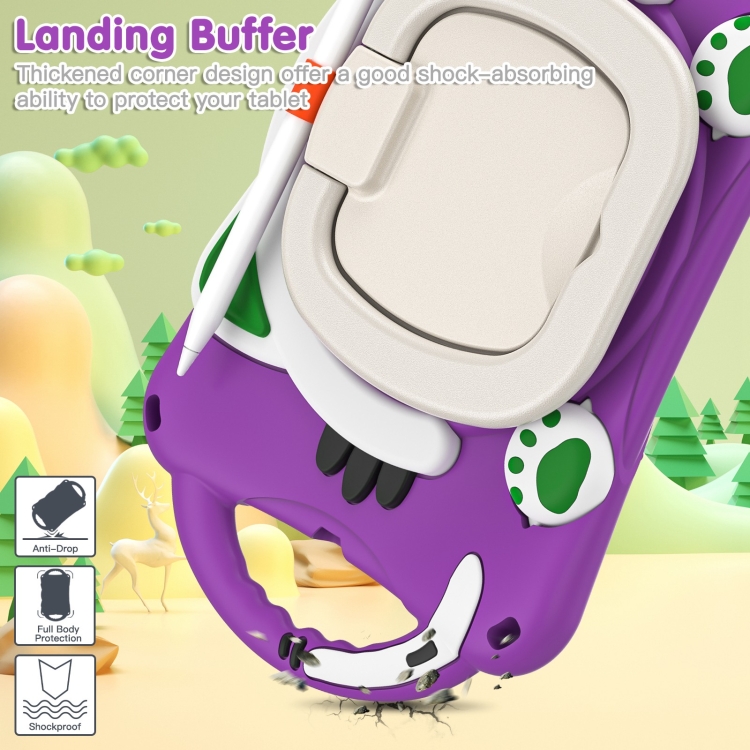 Cute Cat King Kids Shockproof Silicone Tablet Case with Holder & Shoulder Strap & Handle For iPad mini 2019 / 4 / 3 / 2 / 1(Purple) Cute Cat King Kids Shockproof Silicone Tablet Case with Holder & Shoulder Strap & Handle For iPad mini 2019 / 4 / 3 / 2 / 1(Purple)