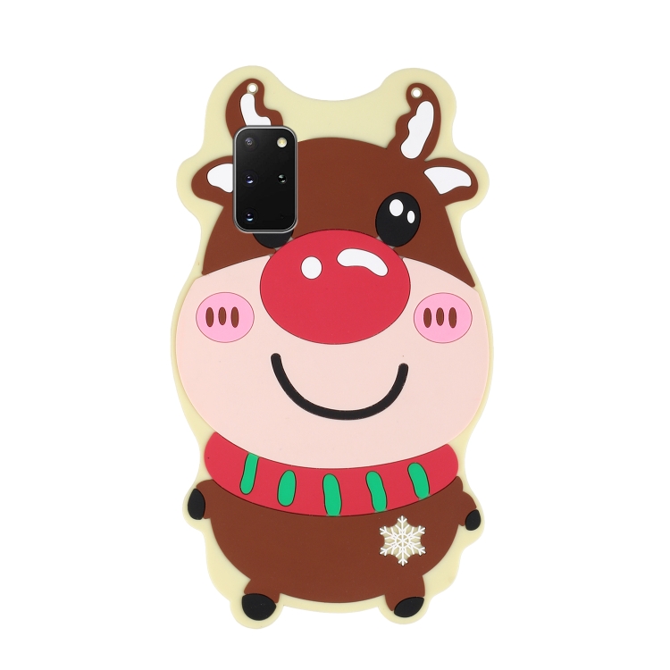 For Samsung Galaxy S20 FE Christmas Series Silicone Shockproof Case with Neck Lanyard(Elk) For Samsung Galaxy S20 FE Christmas Series Silicone Shockproof Case with Neck Lanyard(Elk)