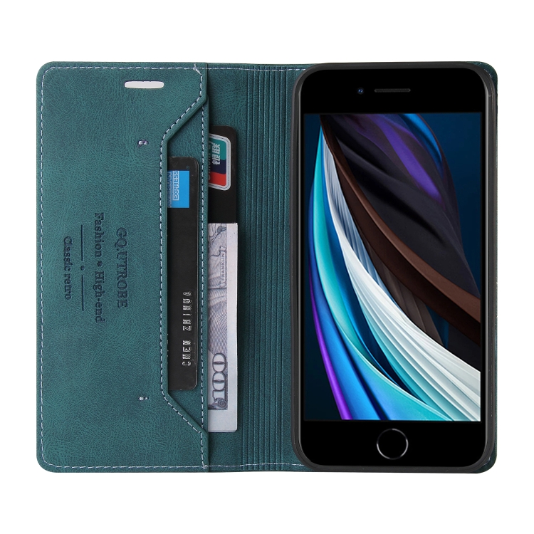 For iPhone SE 2022 / SE 2020 / 8 / 7 Skin Feel Anti-theft Brush Horizontal Flip Leather Case with Holder & Card Slots & Wallet(Blue) For iPhone SE 2022 / SE 2020 / 8 / 7 Skin Feel Anti-theft Brush Horizontal Flip Leather Case with Holder & Card Slots & Wallet(Blue)