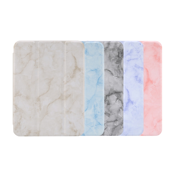 For iPad mini 6 / mini 2024 Marble Texture Smart Leather Tablet Case with 3-Folding Holder & Pen Slot(Pink) For iPad mini 6 / mini 2024 Marble Texture Smart Leather Tablet Case with 3-Folding Holder & Pen Slot(Pink)