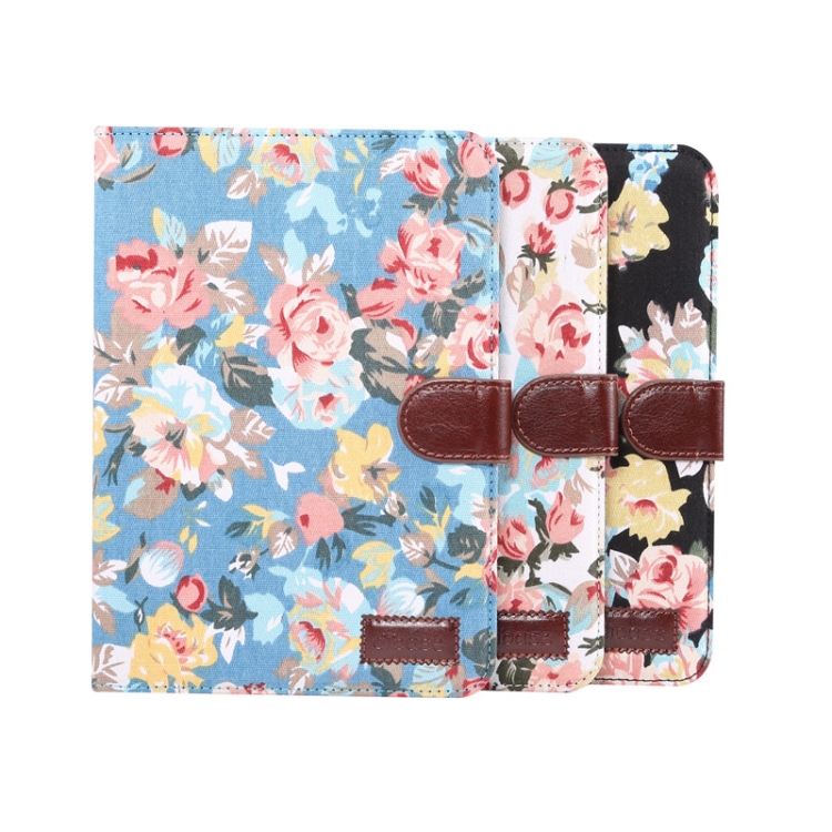 For iPad mini 6 / mini 2024 Flowers Cloth Smart Leather Tablet Case(White) For iPad mini 6 / mini 2024 Flowers Cloth Smart Leather Tablet Case(White)