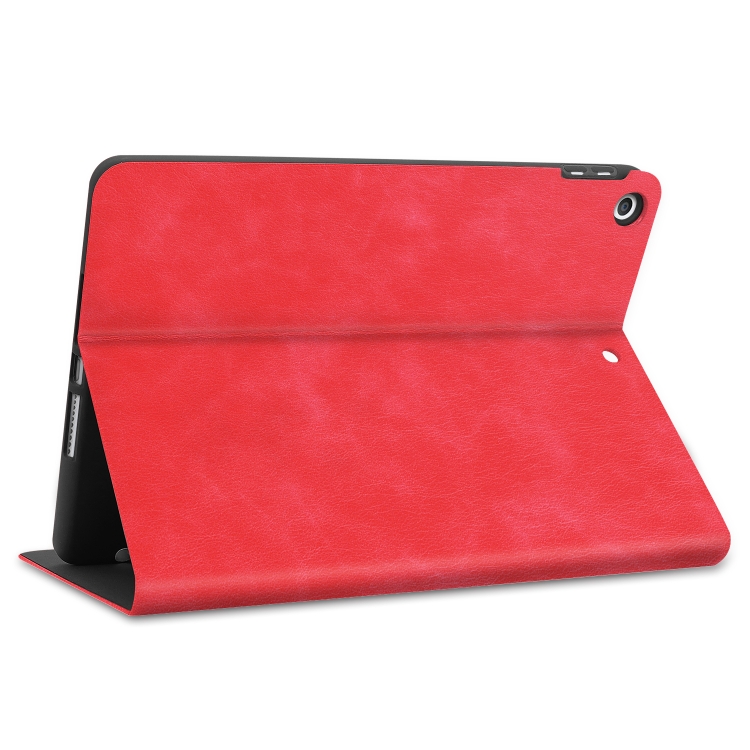 For iPad 10.2 2021 / 2020 / 2019 Cowhide Texture TPU Tablet Horizontal Flip Leather Case with Holder & Sleep / Wake-Up Function & Pen Slot(Red) For iPad 10.2 2021 / 2020 / 2019 Cowhide Texture TPU Tablet Horizontal Flip Leather Case with Holder & Sleep / Wake-Up Function & Pen Slot(Red)