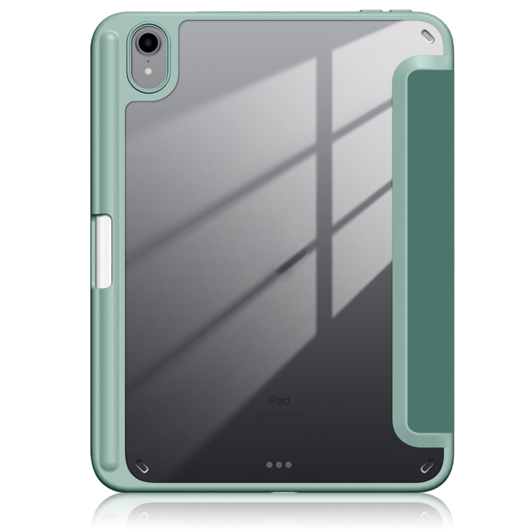 For iPad mini 6 Solid Color TPU + Acrylic Horizontal Flip Leather Tablet Case with Three-folding Holder & Sleep / Wake-up Function & Pen Slot(Dark Green) For iPad mini 6 Solid Color TPU + Acrylic Horizontal Flip Leather Tablet Case with Three-folding Holder & Sleep / Wake-up Function & Pen Slot(Dark Green)