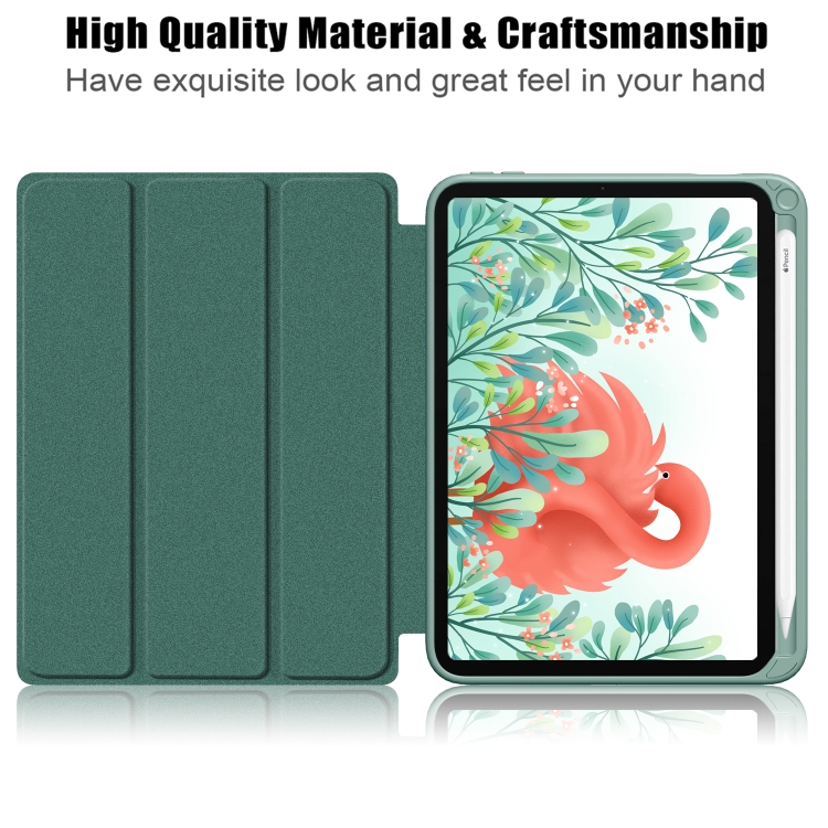 For iPad mini 6 Solid Color TPU + Acrylic Horizontal Flip Leather Tablet Case with Three-folding Holder & Sleep / Wake-up Function & Pen Slot(Dark Green) For iPad mini 6 Solid Color TPU + Acrylic Horizontal Flip Leather Tablet Case with Three-folding Holder & Sleep / Wake-up Function & Pen Slot(Dark Green)