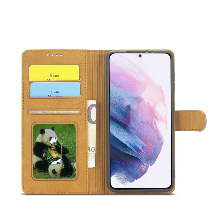 For Samsung Galaxy S21+ 5G Frosted Anti-theft Brush Horizontal Flip Leather Case with Holder & Card Slots & Wallet(Yellow) For Samsung Galaxy S21+ 5G Frosted Anti-theft Brush Horizontal Flip Leather Case with Holder & Card Slots & Wallet(Yellow)