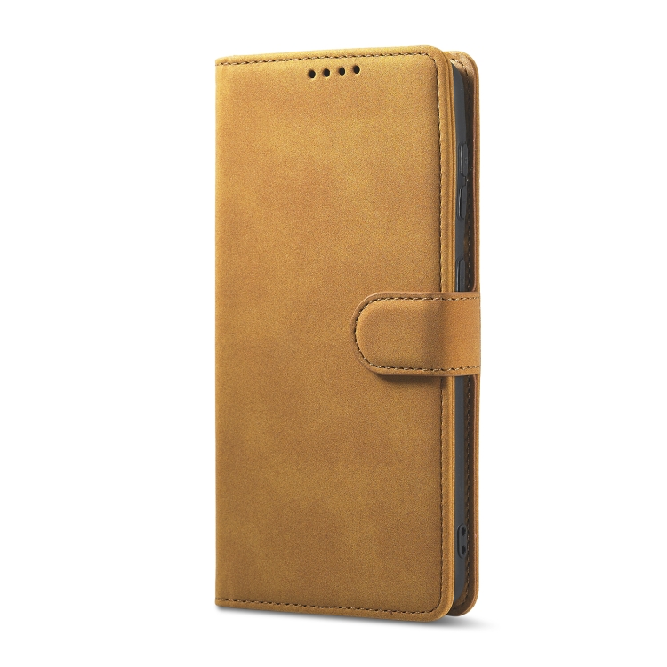 For Samsung Galaxy S21 Ultra 5G Frosted Anti-theft Brush Horizontal Flip Leather Case with Holder & Card Slots & Wallet(Yellow) For Samsung Galaxy S21 Ultra 5G Frosted Anti-theft Brush Horizontal Flip Leather Case with Holder & Card Slots & Wallet(Yellow)