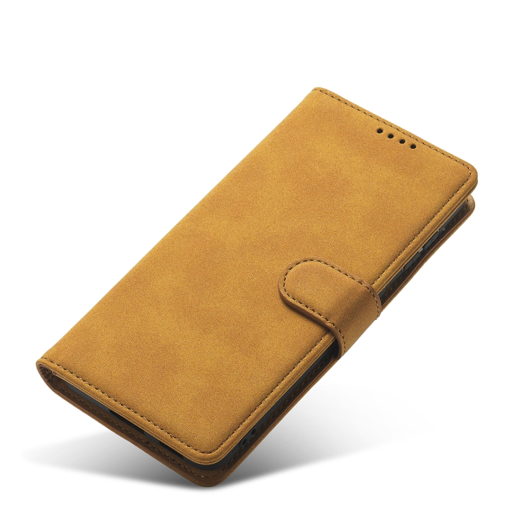 For Samsung Galaxy S21 Ultra 5G Frosted Anti-theft Brush Horizontal Flip Leather Case with Holder & Card Slots & Wallet(Yellow) For Samsung Galaxy S21 Ultra 5G Frosted Anti-theft Brush Horizontal Flip Leather Case with Holder & Card Slots & Wallet(Yellow)