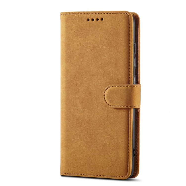 For Samsung Galaxy Note20 Frosted Anti-theft Brush Horizontal Flip Leather Case with Holder & Card Slots & Wallet(Yellow) For Samsung Galaxy Note20 Frosted Anti-theft Brush Horizontal Flip Leather Case with Holder & Card Slots & Wallet(Yellow)
