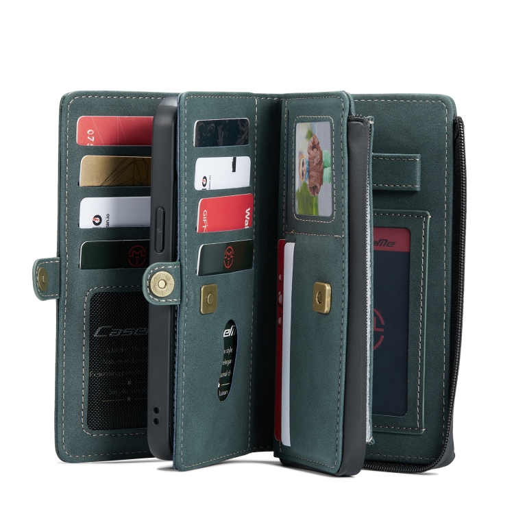 For iPhone 13 mini CaseMe-018 Detachable Multifunctional Horizontal Flip Leather Case with Card Slot & Holder & Zipper Wallet & Photo Frame (Blue) For iPhone 13 mini CaseMe-018 Detachable Multifunctional Horizontal Flip Leather Case with Card Slot & Holder & Zipper Wallet & Photo Frame (Blue)