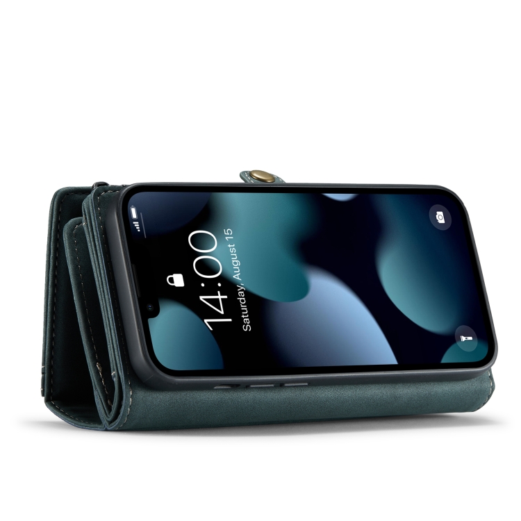 For iPhone 13 mini CaseMe-018 Detachable Multifunctional Horizontal Flip Leather Case with Card Slot & Holder & Zipper Wallet & Photo Frame (Blue) For iPhone 13 mini CaseMe-018 Detachable Multifunctional Horizontal Flip Leather Case with Card Slot & Holder & Zipper Wallet & Photo Frame (Blue)