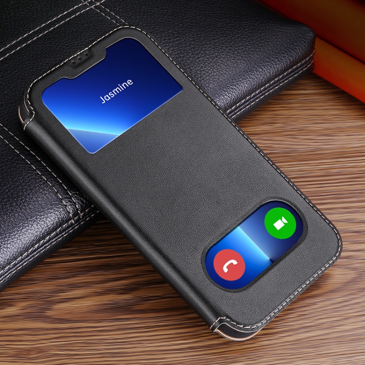 For iPhone 13 Pro Yak Texture Horizontal Flip View Time Top Layer Cowhide Leather Case with Holder & Call Display ID (Wine Red) For iPhone 13 Pro Yak Texture Horizontal Flip View Time Top Layer Cowhide Leather Case with Holder & Call Display ID (Wine Red)