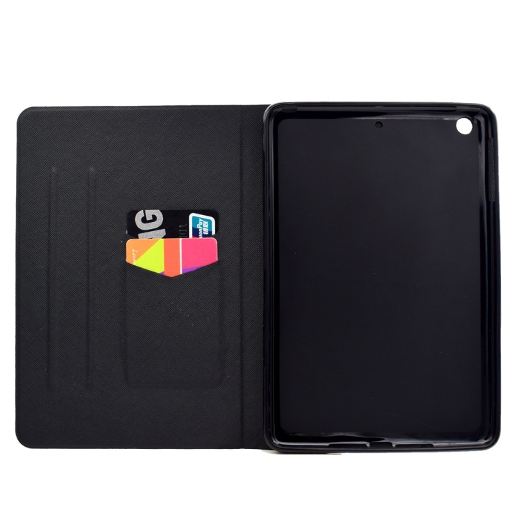 For iPad Mini 1 / 2 / 3 / 4 / 5 TPU Horizontal Flip Leather Case with Holder & Card Slot & Sleep / Wake-up Function(Blue White Stitching) For iPad Mini 1 / 2 / 3 / 4 / 5 TPU Horizontal Flip Leather Case with Holder & Card Slot & Sleep / Wake-up Function(Blue White Stitching)