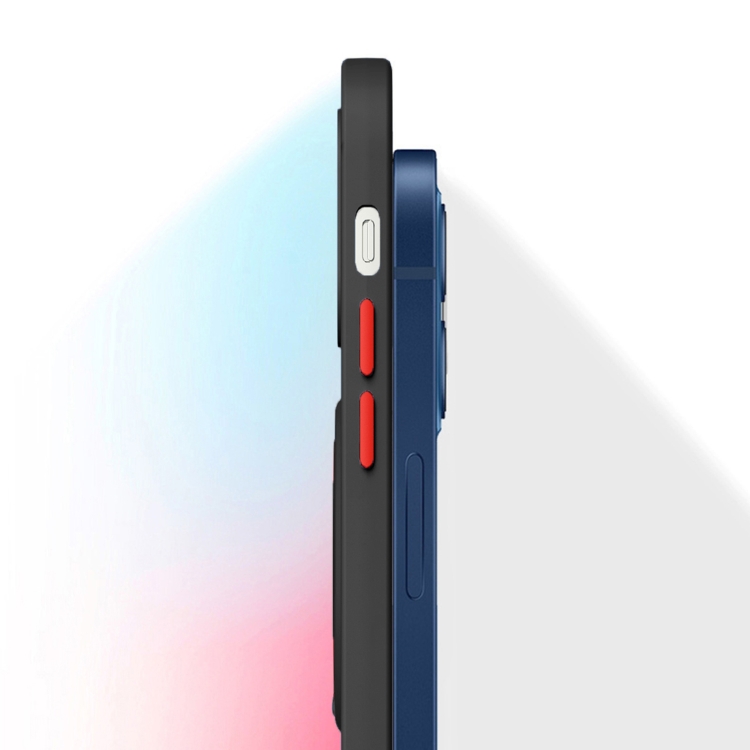 For iPhone 12 Skin Feel 2 in 1 Magnetic PC + TPU Shockproof Case with Ring Holder(Black) For iPhone 12 Skin Feel 2 in 1 Magnetic PC + TPU Shockproof Case with Ring Holder(Black)