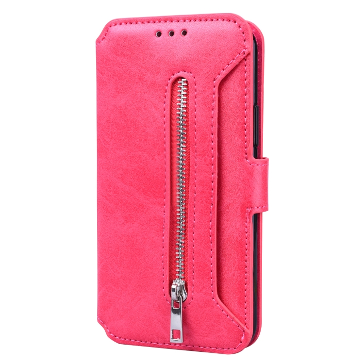 For iPhone 11 Pro Max Zipper Horizontal Flip Leather Case with Holder & Card Slot & Wallet(Rose Red) For iPhone 11 Pro Max Zipper Horizontal Flip Leather Case with Holder & Card Slot & Wallet(Rose Red)