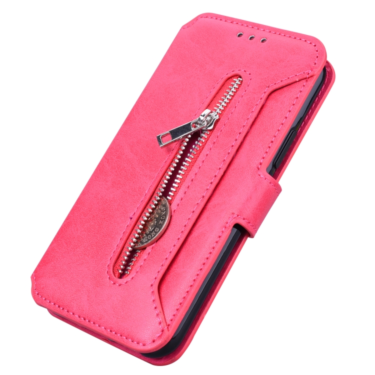 For iPhone 11 Pro Max Zipper Horizontal Flip Leather Case with Holder & Card Slot & Wallet(Rose Red) For iPhone 11 Pro Max Zipper Horizontal Flip Leather Case with Holder & Card Slot & Wallet(Rose Red)