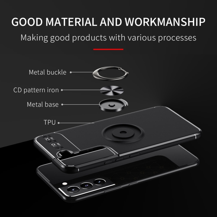 For Samaung Galaxy S22+ 5G Metal Ring Holder 360 Degree Rotating TPU Case(Black+Rose Gold) For Samaung Galaxy S22+ 5G Metal Ring Holder 360 Degree Rotating TPU Case(Black+Rose Gold)