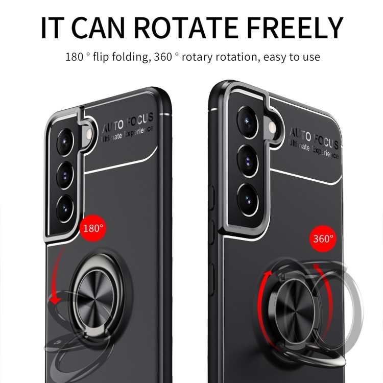 For Samaung Galaxy S22+ 5G Metal Ring Holder 360 Degree Rotating TPU Case(Black+Rose Gold) For Samaung Galaxy S22+ 5G Metal Ring Holder 360 Degree Rotating TPU Case(Black+Rose Gold)