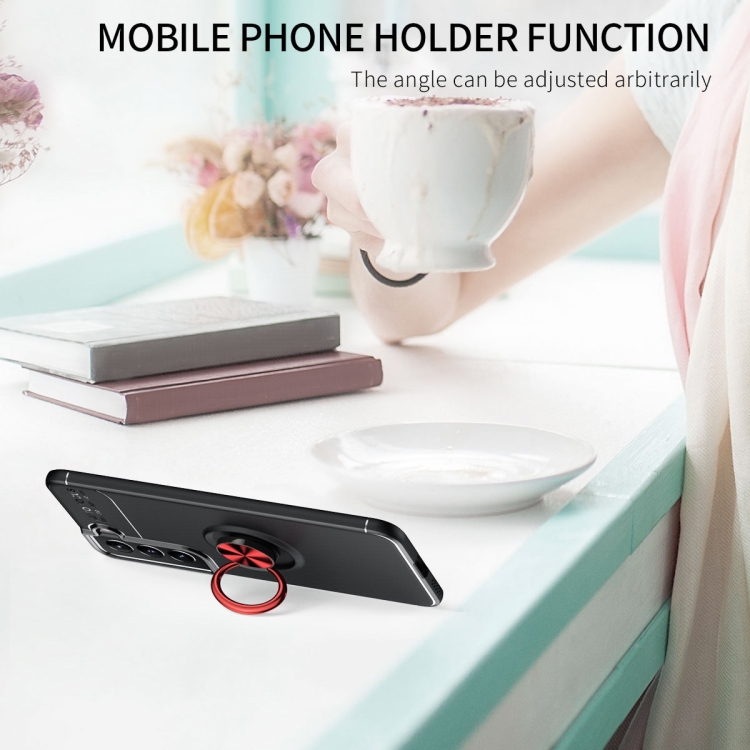 For Samaung Galaxy S22+ 5G Metal Ring Holder 360 Degree Rotating TPU Case(Black+Rose Gold) For Samaung Galaxy S22+ 5G Metal Ring Holder 360 Degree Rotating TPU Case(Black+Rose Gold)