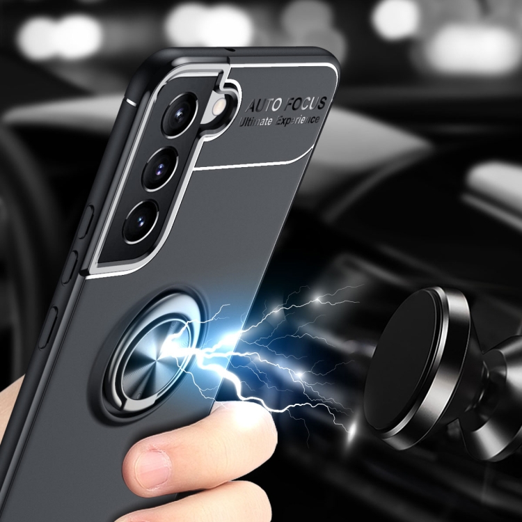 For Samaung Galaxy S22+ 5G Metal Ring Holder 360 Degree Rotating TPU Case(Black+Rose Gold) For Samaung Galaxy S22+ 5G Metal Ring Holder 360 Degree Rotating TPU Case(Black+Rose Gold)