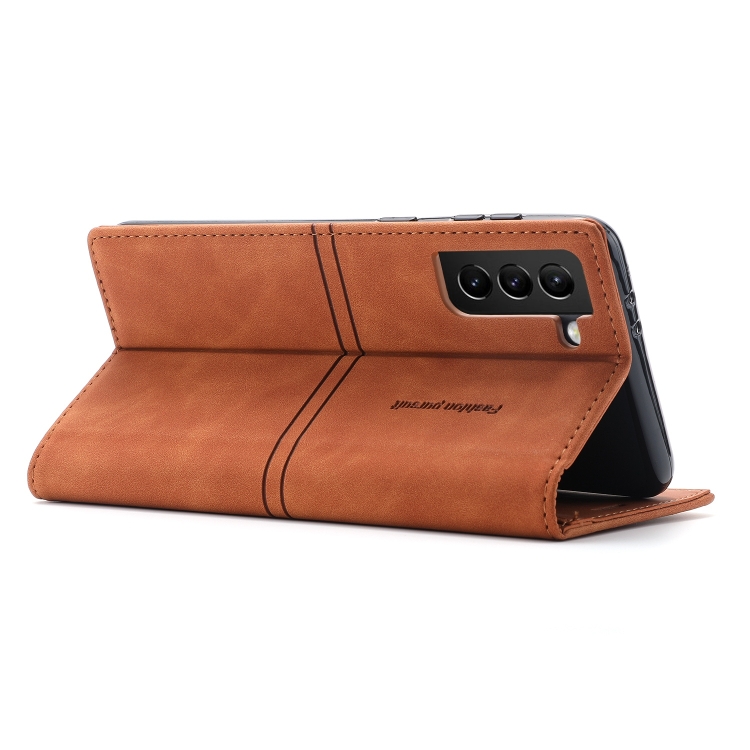For Samsung Galaxy S21+ 5G Dream Magnetic Suction Business Horizontal Flip PU Leather Case with Holder & Card Slot & Wallet(Brown) For Samsung Galaxy S21+ 5G Dream Magnetic Suction Business Horizontal Flip PU Leather Case with Holder & Card Slot & Wallet(Brown)