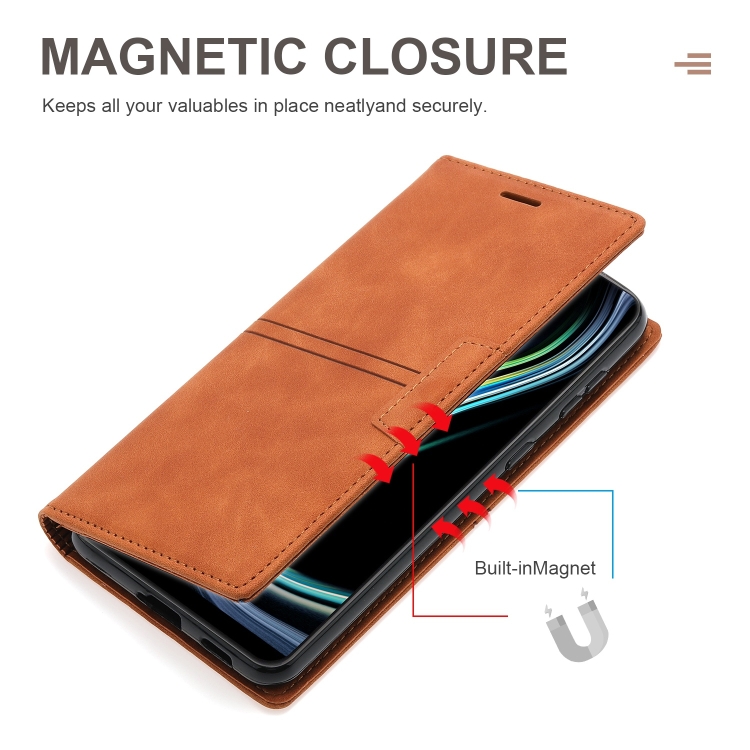 For Samsung Galaxy S21+ 5G Dream Magnetic Suction Business Horizontal Flip PU Leather Case with Holder & Card Slot & Wallet(Brown) For Samsung Galaxy S21+ 5G Dream Magnetic Suction Business Horizontal Flip PU Leather Case with Holder & Card Slot & Wallet(Brown)