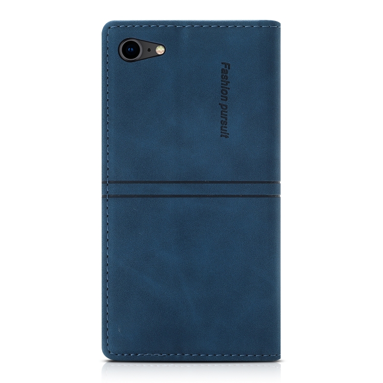 For iPhone SE 2022 / SE 2020 / 8 / 7 Dream Magnetic Suction Business Horizontal Flip PU Leather Case with Holder & Card Slot & Wallet(Blue) For iPhone SE 2022 / SE 2020 / 8 / 7 Dream Magnetic Suction Business Horizontal Flip PU Leather Case with Holder & Card Slot & Wallet(Blue)
