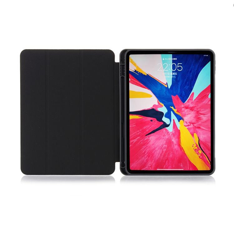 For iPad mini 6 Back Sticker Skin Feel Horizontal Flip Leather Tablet Case with Tri-fold Holder(Black) For iPad mini 6 Back Sticker Skin Feel Horizontal Flip Leather Tablet Case with Tri-fold Holder(Black)