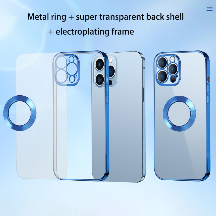 For iPhone 13 Pro Max 9D Electroplated Edge Metal Ring Clear PC + TPU Shockproof Case (Gold) For iPhone 13 Pro Max 9D Electroplated Edge Metal Ring Clear PC + TPU Shockproof Case (Gold)