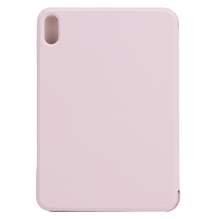 For iPad mini 2024 / mini 6 Horizontal Flip Ultra-thin Fixed Buckle Magnetic PU Tablet Case With Three-folding Holder & Sleep / Wake-up Function(Pink) For iPad mini 2024 / mini 6 Horizontal Flip Ultra-thin Fixed Buckle Magnetic PU Tablet Case With Three-folding Holder & Sleep / Wake-up Function(Pink)