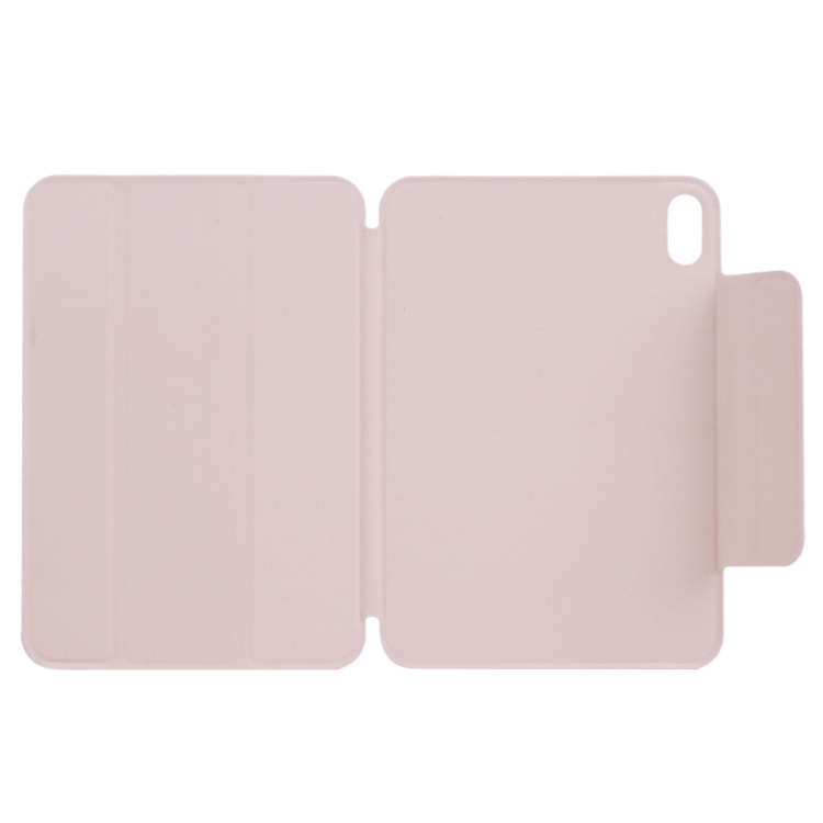 For iPad mini 2024 / mini 6 Horizontal Flip Ultra-thin Fixed Buckle Magnetic PU Tablet Case With Three-folding Holder & Sleep / Wake-up Function(Pink) For iPad mini 2024 / mini 6 Horizontal Flip Ultra-thin Fixed Buckle Magnetic PU Tablet Case With Three-folding Holder & Sleep / Wake-up Function(Pink)