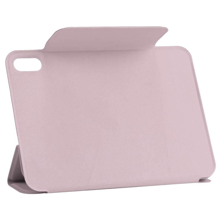 For iPad mini 2024 / mini 6 Horizontal Flip Ultra-thin Fixed Buckle Magnetic PU Tablet Case With Three-folding Holder & Sleep / Wake-up Function(Pink) For iPad mini 2024 / mini 6 Horizontal Flip Ultra-thin Fixed Buckle Magnetic PU Tablet Case With Three-folding Holder & Sleep / Wake-up Function(Pink)
