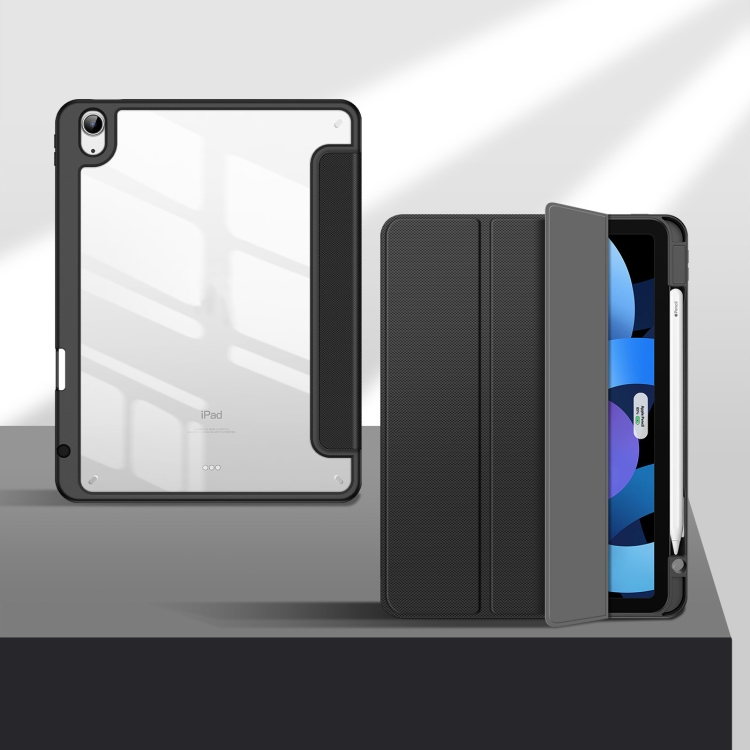 DUX DUCIS Strong Magnetic Series Horizontal Flip PU + TPU + PC Tablet Leather Case with Three-folding Holder & Pen Slot For iPad Air 2022 / 2020 10.9 / Air 4(Black) DUX DUCIS Strong Magnetic Series Horizontal Flip PU + TPU + PC Tablet Leather Case with Three-folding Holder & Pen Slot For iPad Air 2022 / 2020 10.9 / Air 4(Black)