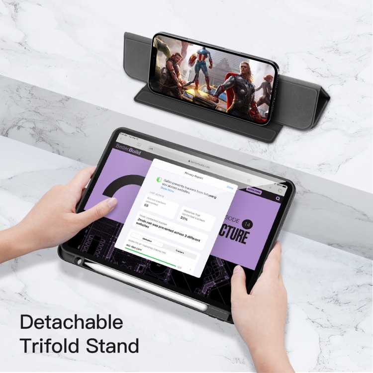 DUX DUCIS Strong Magnetic Series Horizontal Flip PU + TPU + PC Tablet Leather Case with Three-folding Holder & Pen Slot For iPad Air 2022 / 2020 10.9 / Air 4(Black) DUX DUCIS Strong Magnetic Series Horizontal Flip PU + TPU + PC Tablet Leather Case with Three-folding Holder & Pen Slot For iPad Air 2022 / 2020 10.9 / Air 4(Black)