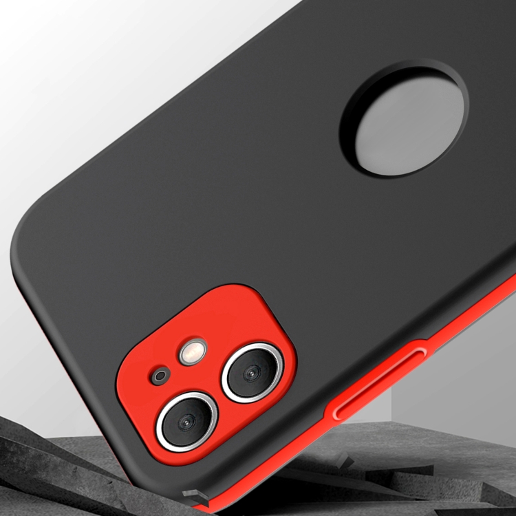 For iPhone 12 mini 360 Degrees Full Package PC + TPU Combination Case (Black+Black)