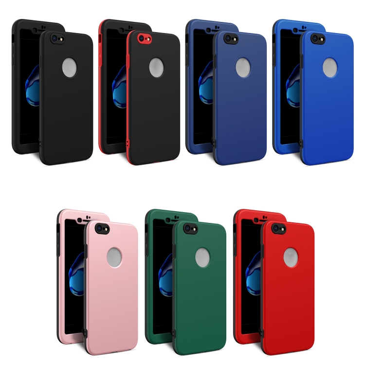 For iPhone 8 / 7 360 Degrees Full Package PC + TPU Combination Case(Black+Pink) For iPhone 8 / 7 360 Degrees Full Package PC + TPU Combination Case(Black+Pink)