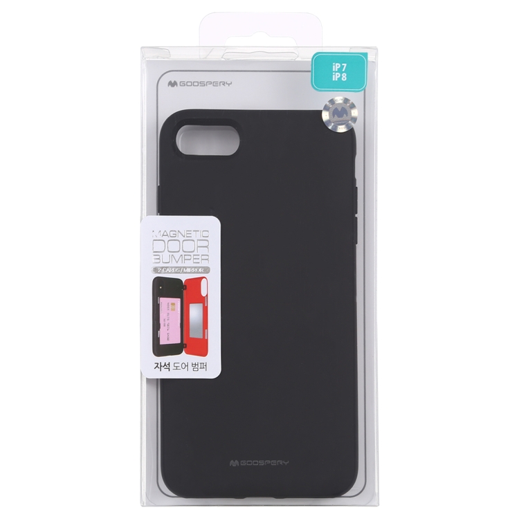 For iPhone SE 2022 / SE 2020 / 8 / 7 GOOSPERY MAGNETIC DOOR BUMPER Magnetic Catche Shockproof Soft TPU + PC Case With Card Slot(Black) For iPhone SE 2022 / SE 2020 / 8 / 7 GOOSPERY MAGNETIC DOOR BUMPER Magnetic Catche Shockproof Soft TPU + PC Case With Card Slot(Black)