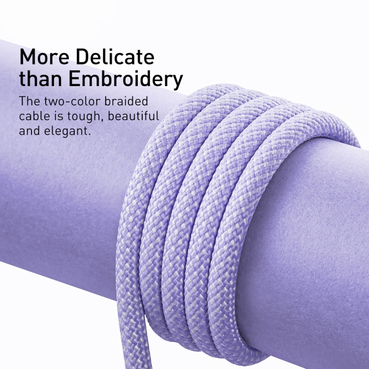 Baseus CALD000405 Dynamic Series 2.4A USB to 8 Pin Fast Charging Data Cable, Cable Length:1m(Purple) - 6
